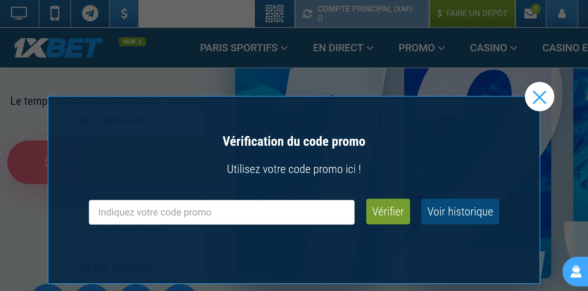 1xBet code promo